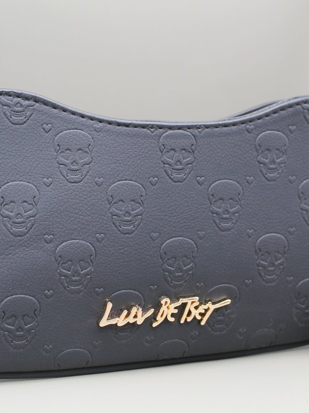 Luv Betsey Betsey Johnson Carina Black Skull Embossed Shoulder Bag NWT
